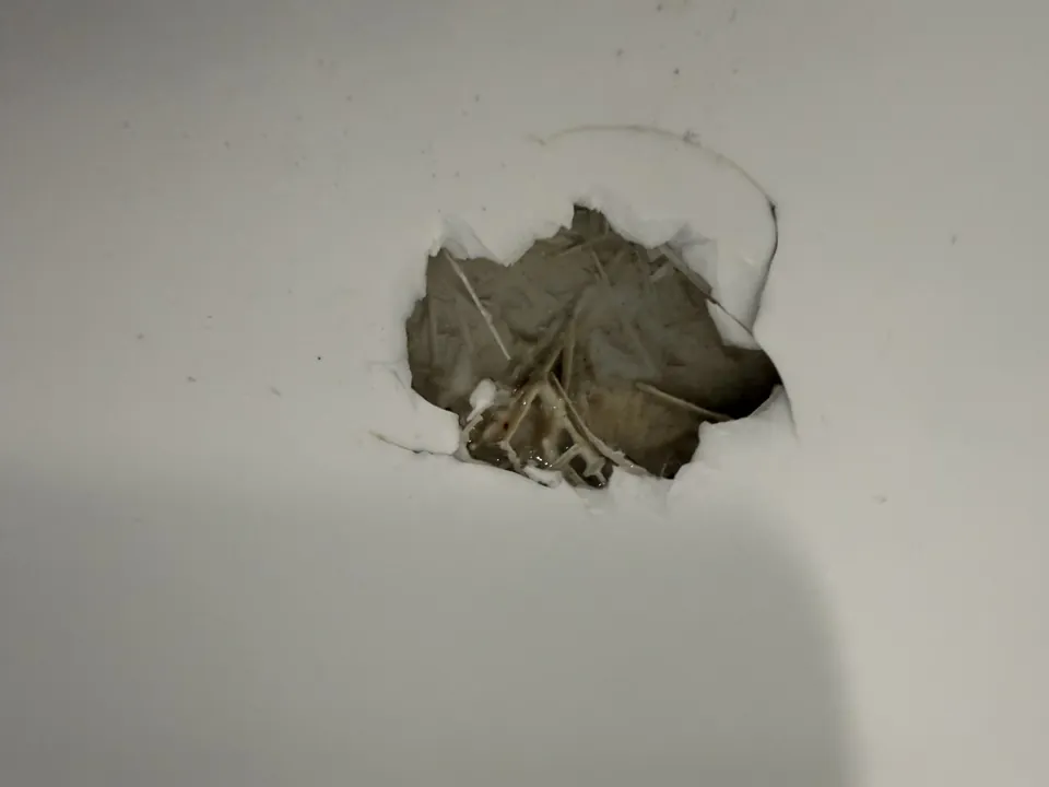 Open damaged area in fiberglass surface